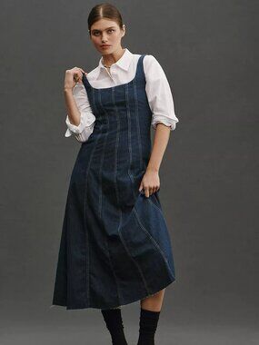 Reformation Amory Denim Midi Dress